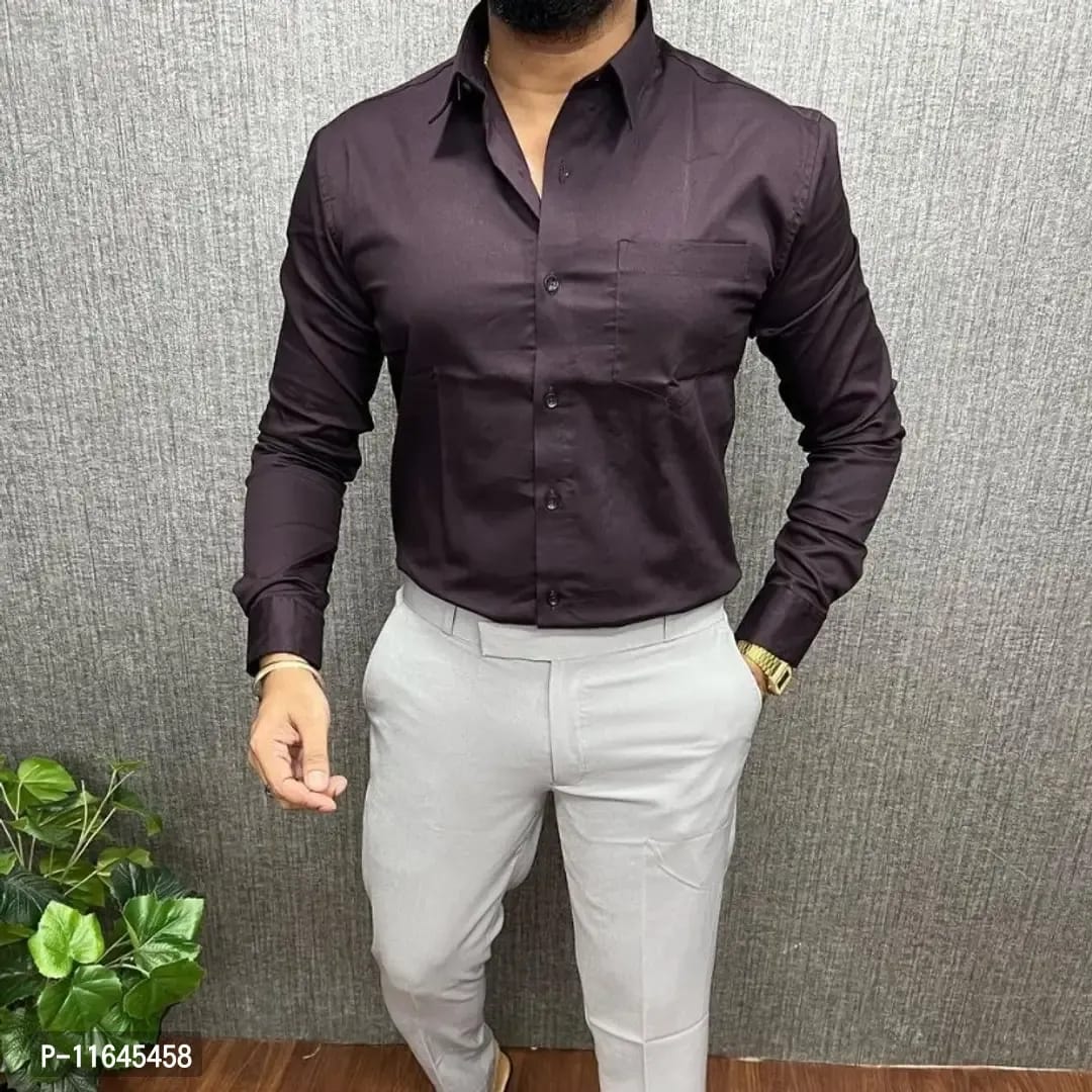 Classic Cotton Solid Formal Shirts for Men